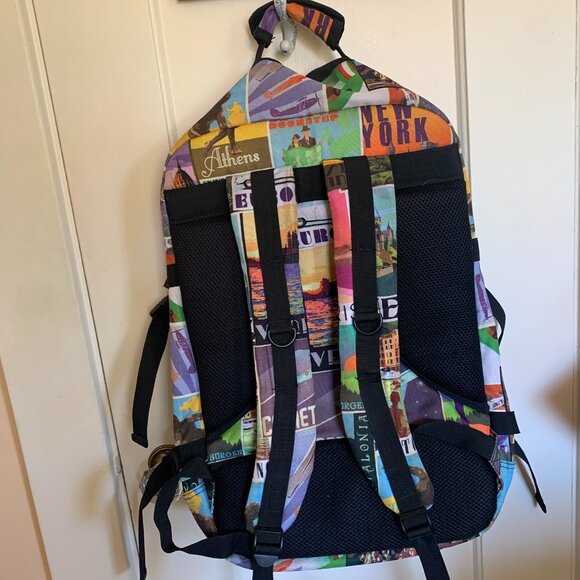 Cabin Max Metz Backpack Flight Approved Carry on Bag  22x16x8" Postcards Travel - Picture 2 of 7